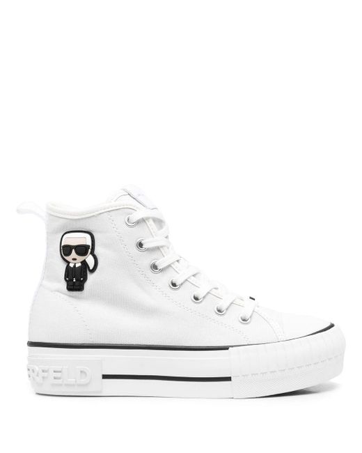 Karl Lagerfeld Karl Hi-top Platform Sneakers in White | Lyst Canada
