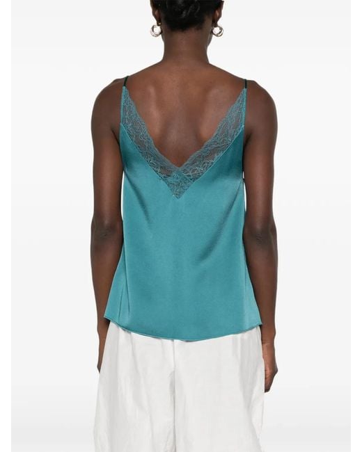 Forte_forte Blue Lace-Trim Top
