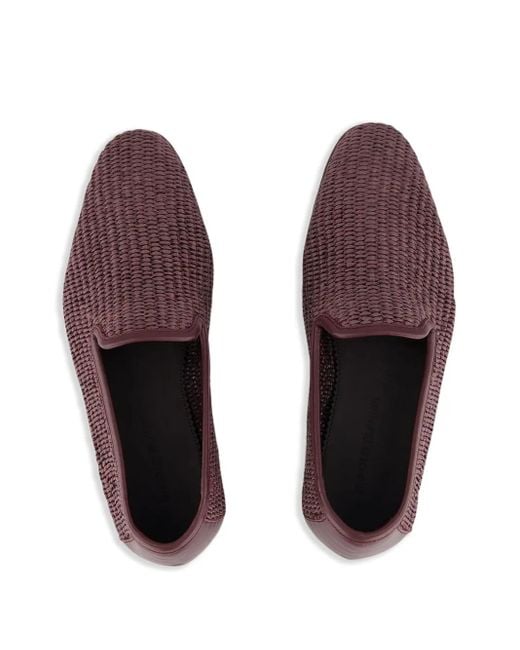 Manolo Blahnik Brown Raffia Loafers for men