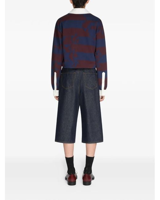 Dries Van Noten Blue Belted Denim Shorts for men