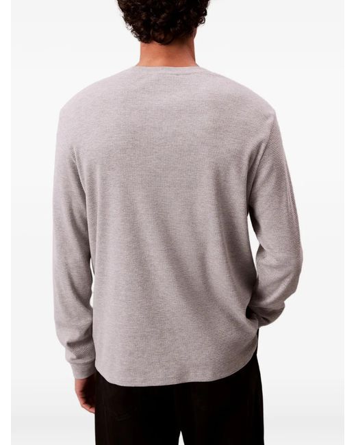 Calvin Klein White Long-Sleeve Patch T-Shirt for men