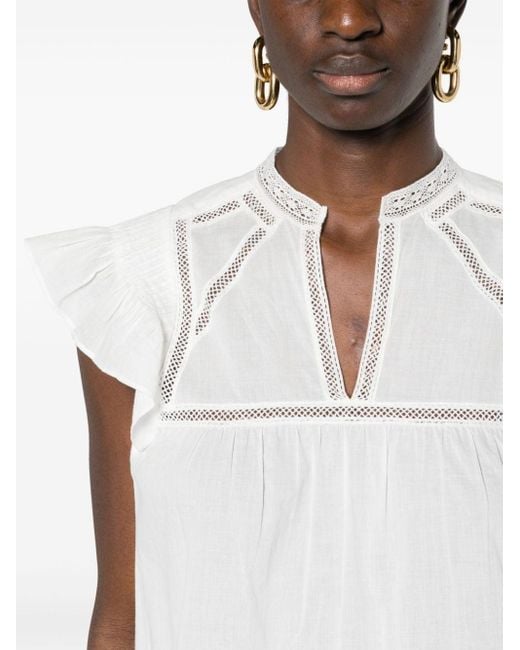 Zadig & Voltaire White Tolded Organic-cotton Blouse