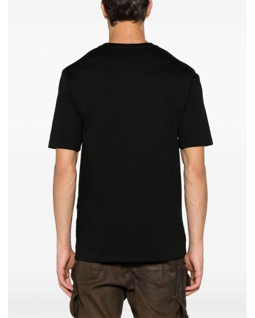 Moschino Geripptes T-Shirt mit Logo-Prägung in Black für Herren