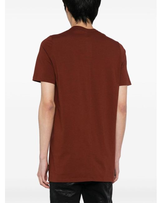Plain cotton T-shirt di Rick Owens in Red da Uomo
