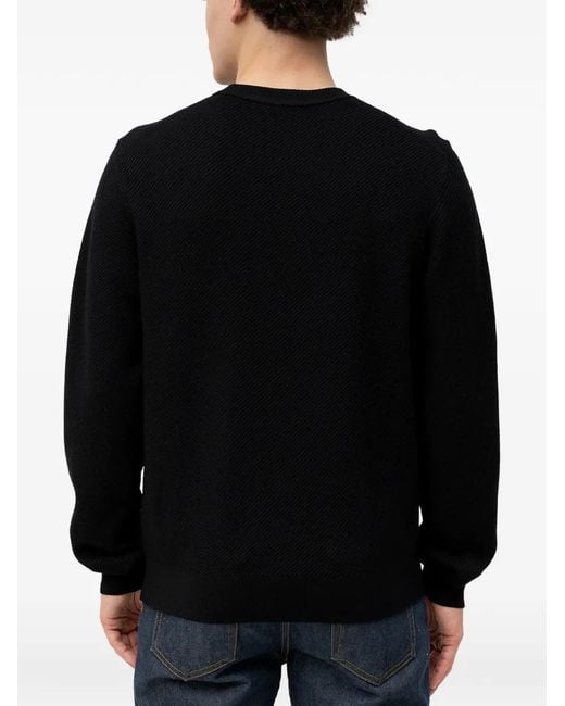 HUGO Pullover Mit Logo-Patch in Black für Herren