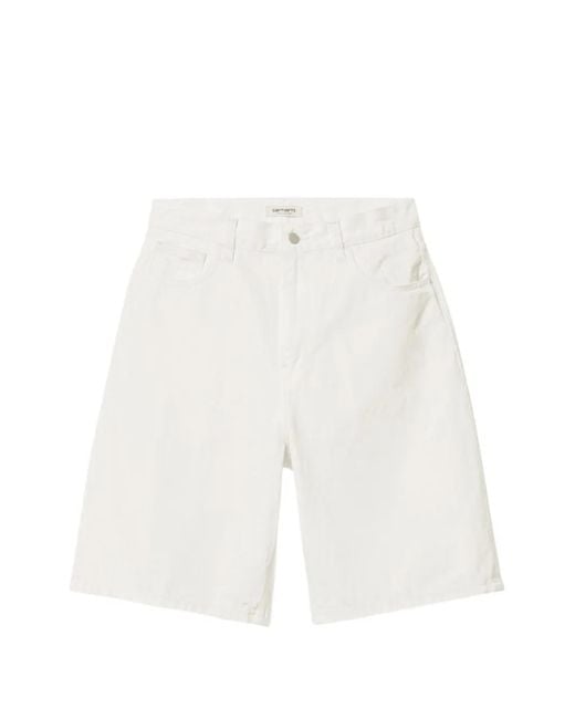 Carhartt White Brandon Denim Shorts