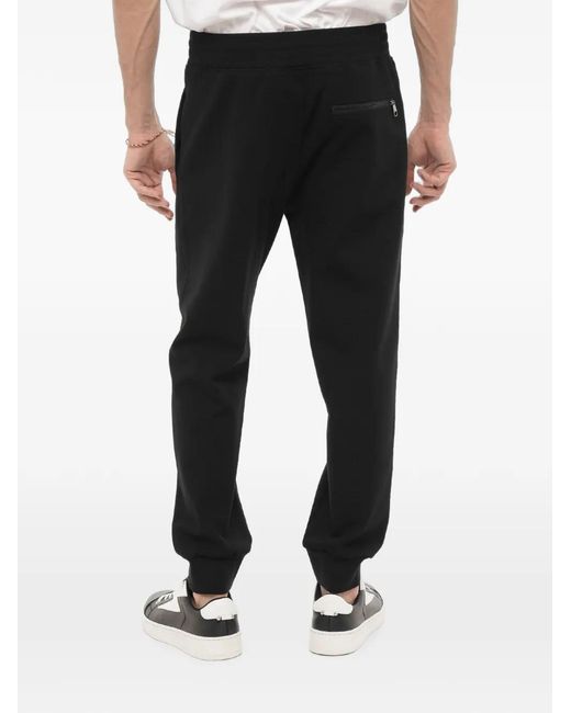 Neil Barrett Black Jumbled Bolts Embroidered Track Pants for men