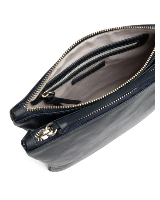 Sarah Chofakian Barbara Leather Clutch Bag Blue