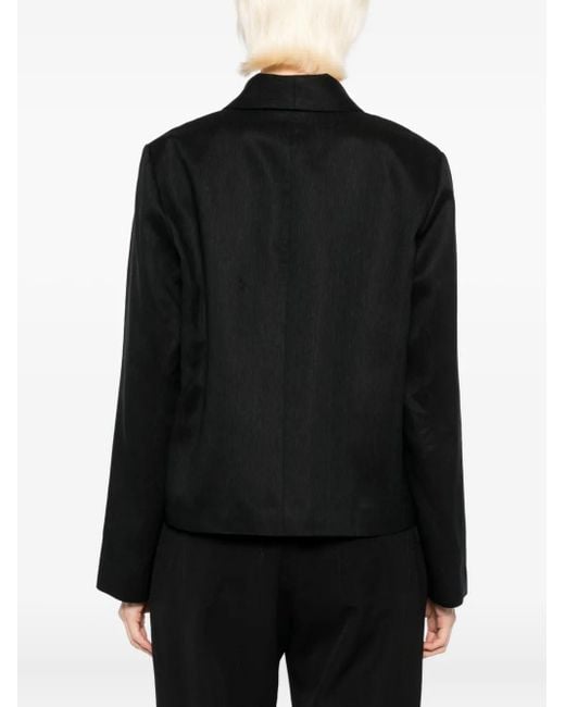 Blazer de seda con cuello esmoquin Eileen Fisher de color Black
