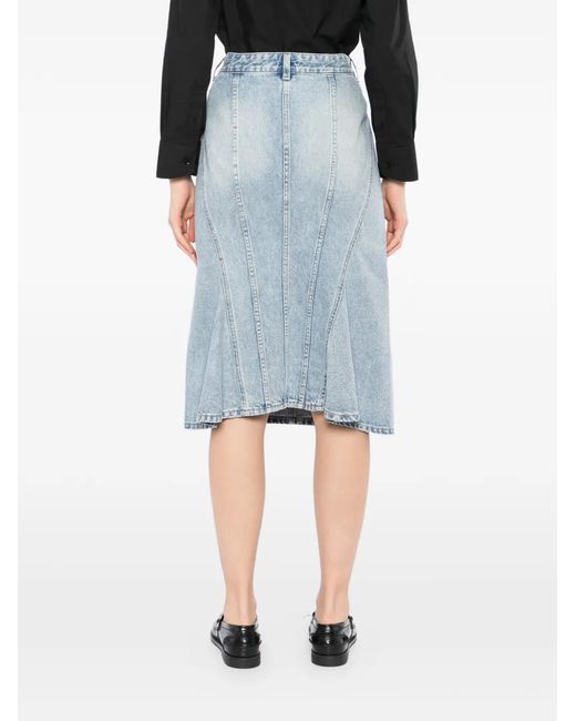 JNBY Blue Denim Midi Skirt