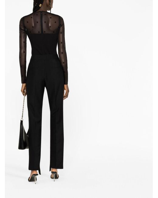 Givenchy Black Oberteil aus Tüll mit 4G