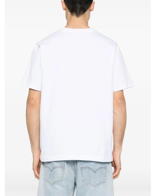 Maison Kitsuné White Bold Fox Head Patch T-Shirt for men