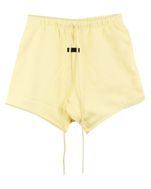 Fear Of God Yellow Logo-patch Drawstring-waist Track Shorts for men