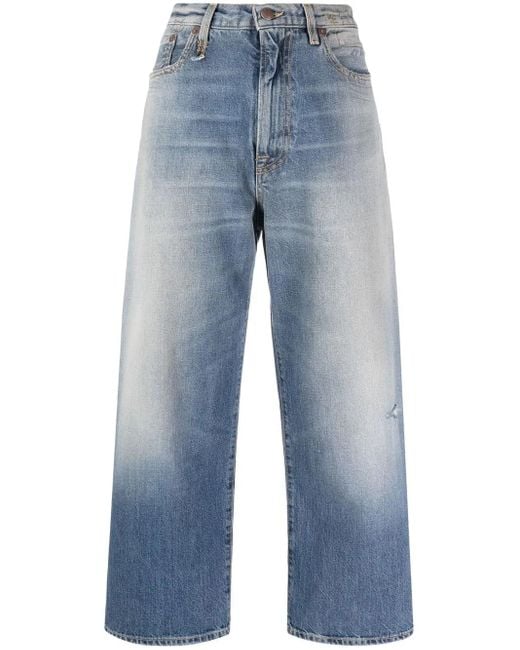 R13 Blue Distressed-Finish Denim Jeans