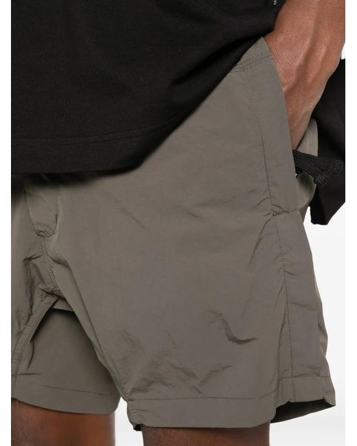 Thom Krom Gray Drawstring-Waistband Shorts for men