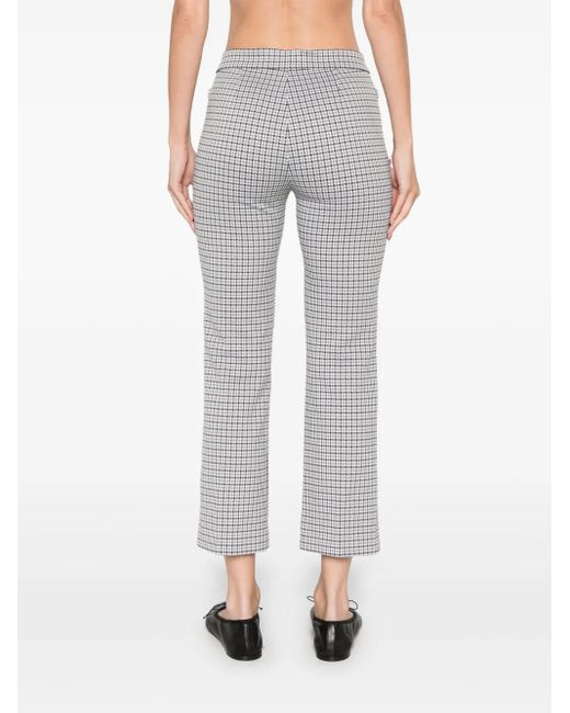 Pantalones Con Motivo Pied De Poule Theory de color Gray