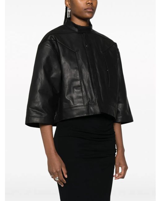 Rick Owens Black Jacket Calfskin