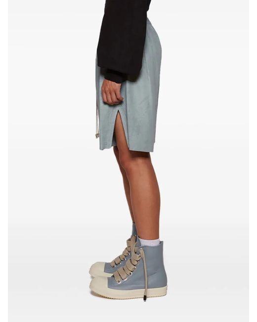 メンズ Rick Owens レザー ショートパンツ Gray
