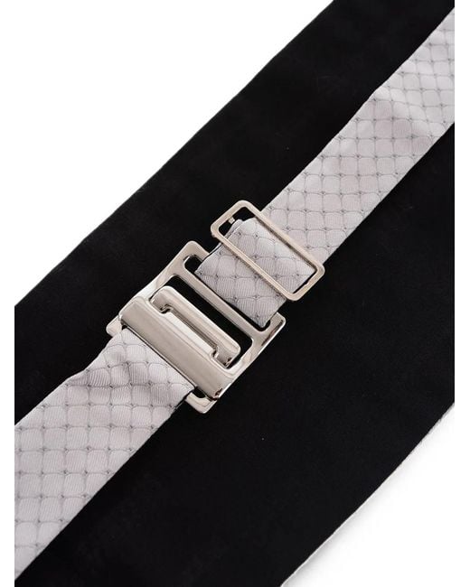 Corneliani White Patterned Silk Cummerbund for men