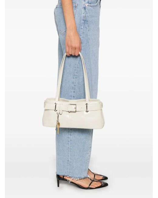 OSOI White Mini Brocle Shoulder Bag