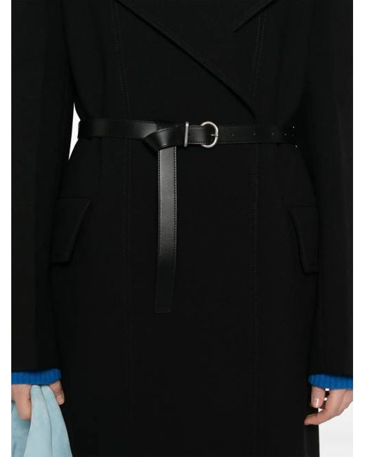 Jil Sander Black Virgin Wool Coat