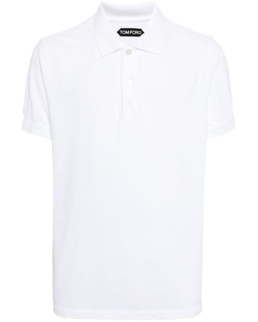 Tom Ford White Short-sleeve Cotton Polo Shirt for men