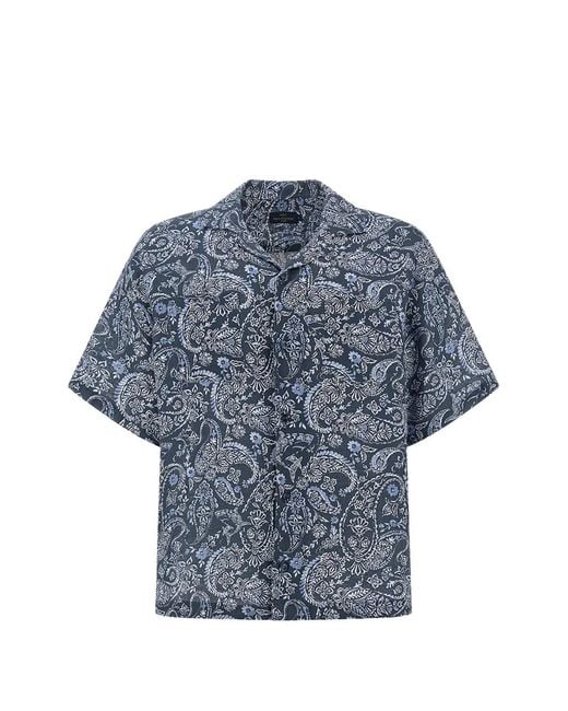 Paul & Shark Blue Paisley-Print Shirt for men