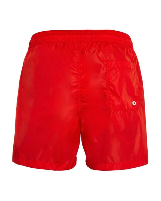 THE (Alphabet) Red Drawstring Shorts for men