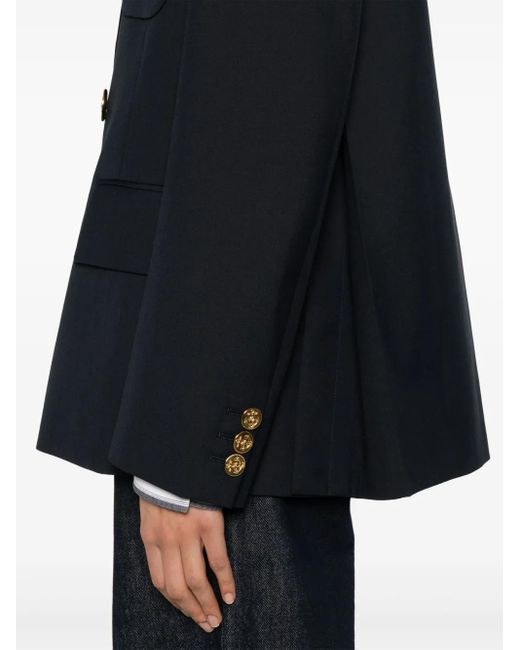 Sacai Blue Logo-Embroidered Blazer