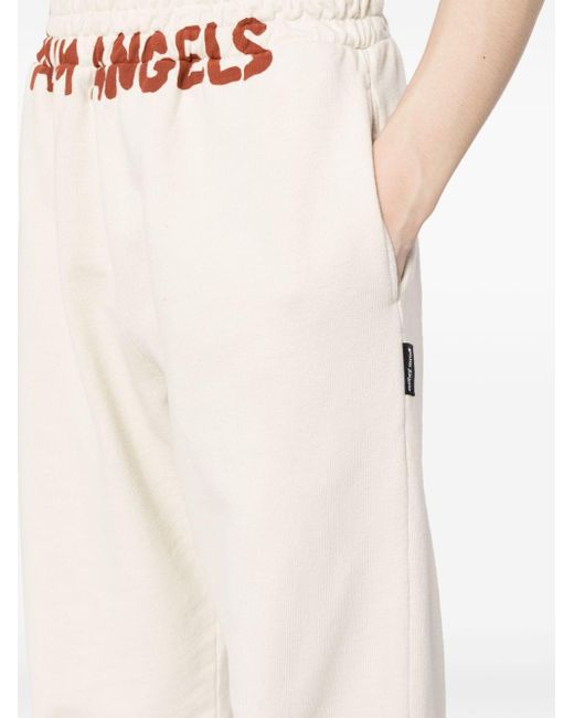 Pantalon de jogging à logo imprimé Palm Angels pour homme en coloris White