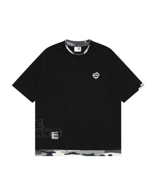 T-Shirt En Coton À Détail Camouflage Aape By A Bathing Ape pour homme en coloris Black