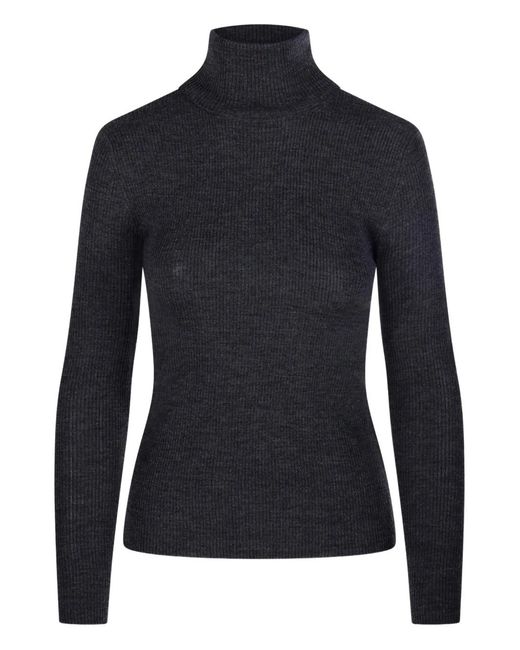 P.A.R.O.S.H. Blue Leila Ribbed Turtleneck Sweater
