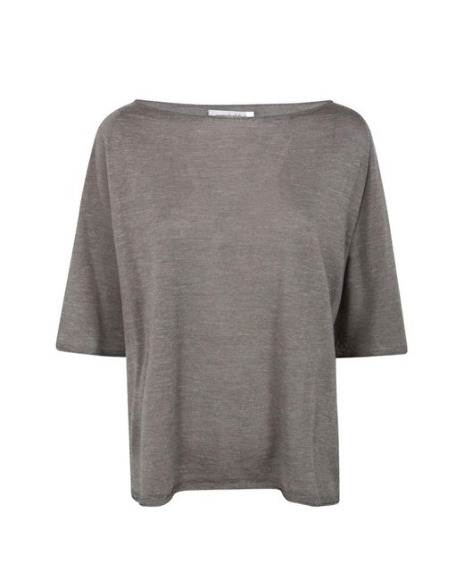 Gentry Portofino Gray Haut En Maille À Encolure Bateau