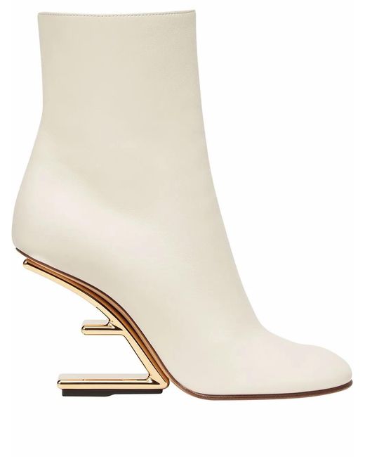 Fendi White First 105Mm Ankle Boots