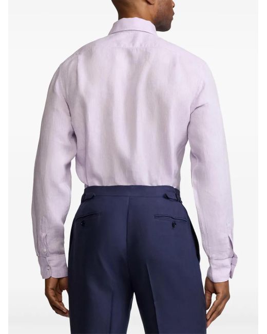 メンズ Ralph Lauren リネンシャツ Purple