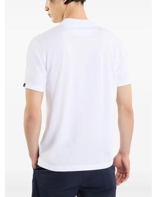 Fay White Cotton Polo Shirt for men