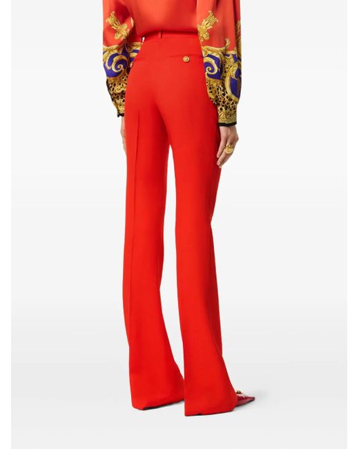 Versace Flared Wool-Blend Trousers