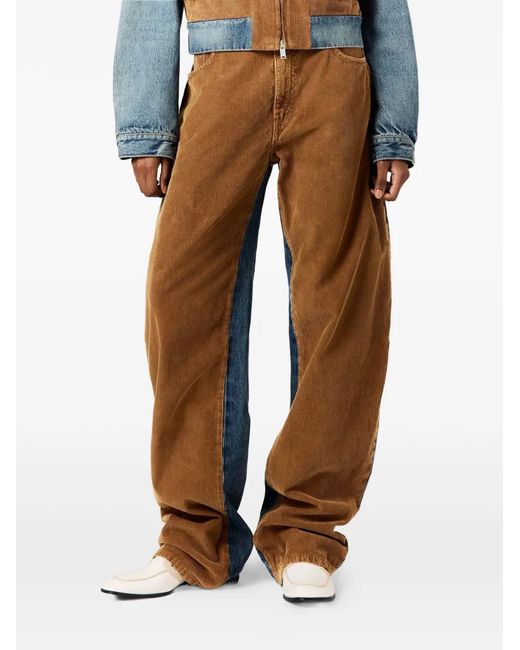 Stella McCartney White Corduroy-Panelled Jeans