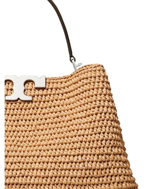 Tory Burch Metallic Eleanor Raffia Satchel