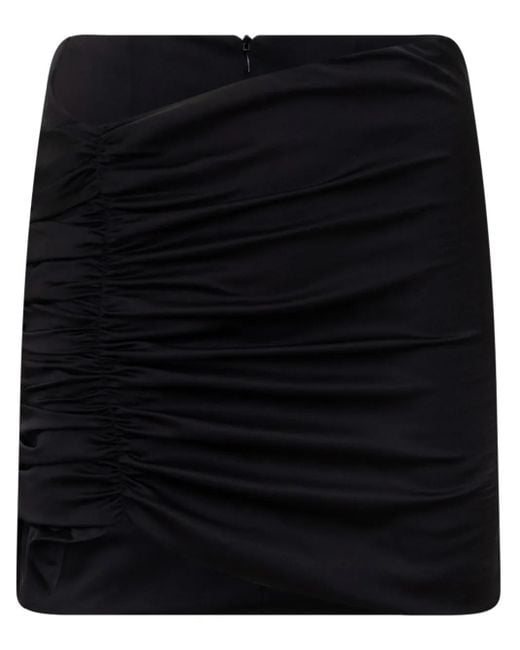 Nineminutes Gedrapeerde Mini-Rok in het Black