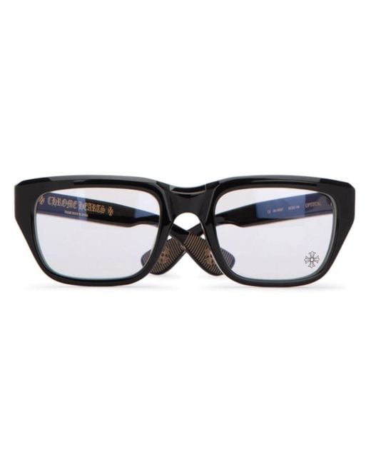 Chrome Hearts Black Acetate Square Tinted Sunglasses for men