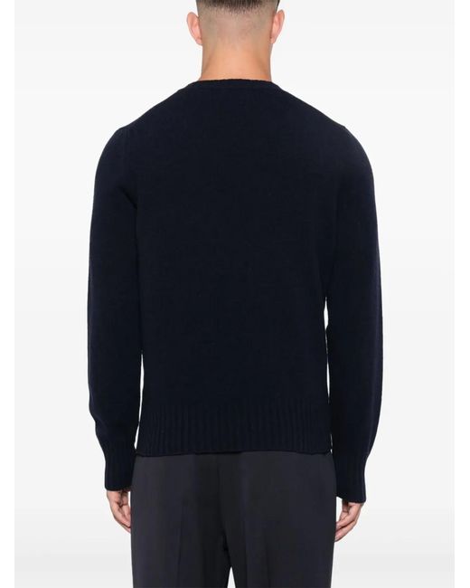 Doppiaa Blue Round-Neck Sweater for men