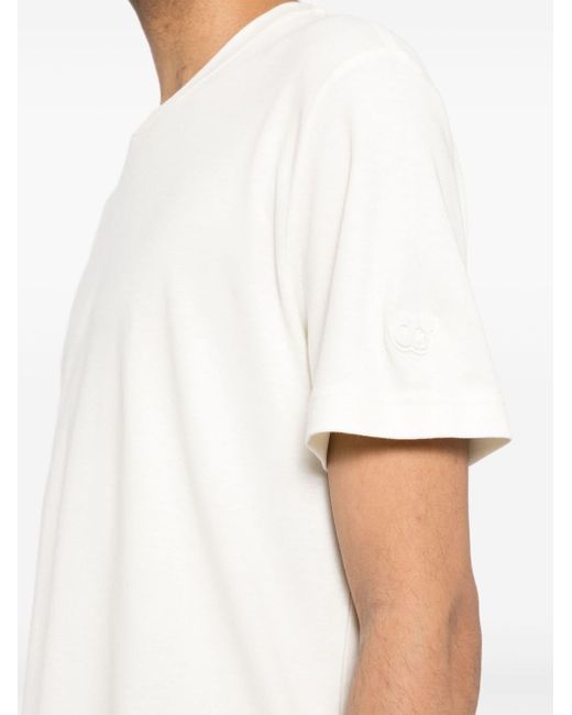 Alpha Tauri White Plain Cotton T-shirt for men