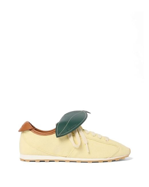 Jacquemus Yellow Leaf-Detail Sneakers for men