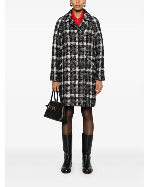 Fay Black Double-Breasted Coat