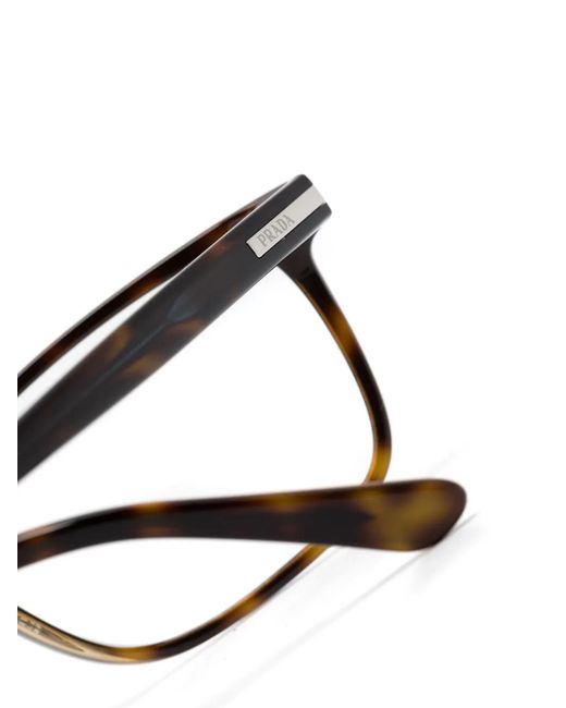 Prada Brown Rectangle-Frame Glasses for men