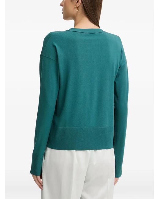 Sisley Green Button V-Neck Cardigan