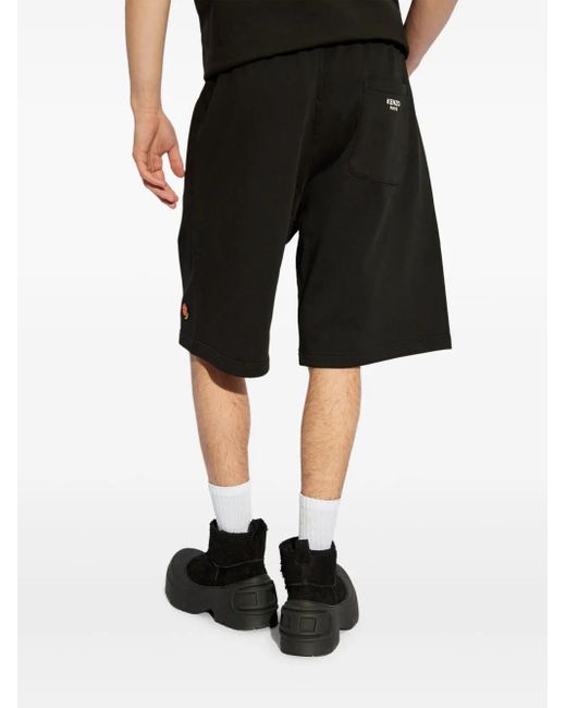 KENZO Black Boke Flower Shorts for men