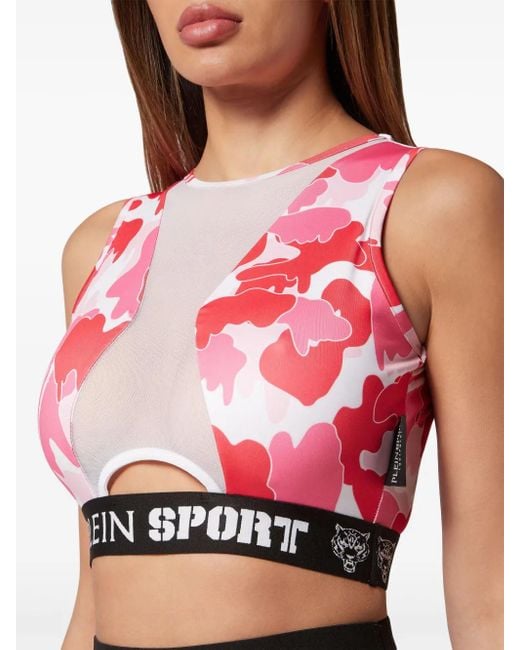 Philipp Plein Cropped Top in het Red
