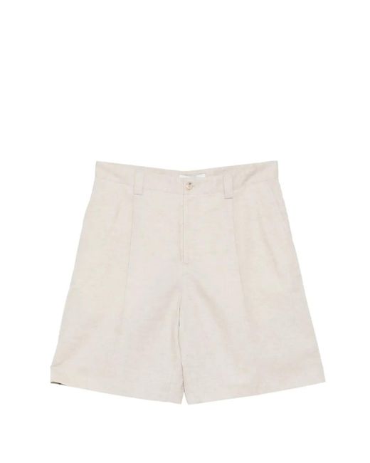Maison Kitsuné White Macadamia Shorts for men